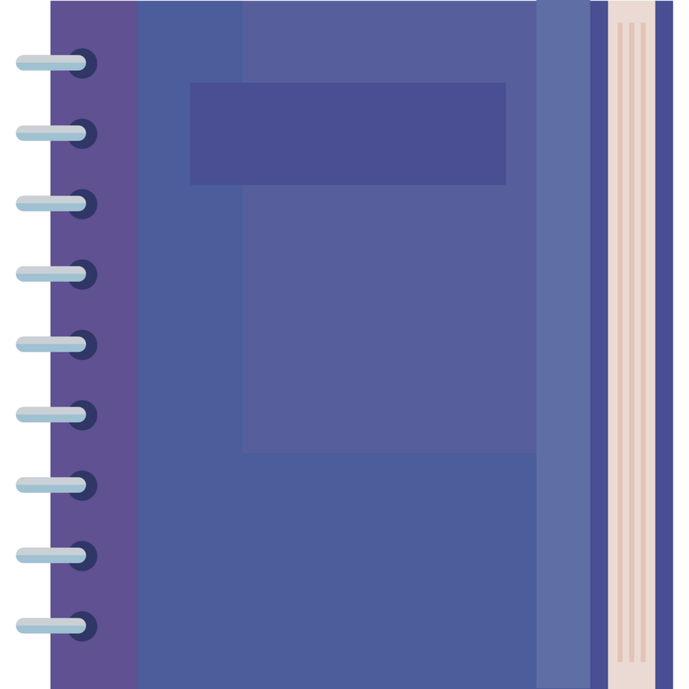 purple notebook school supply png