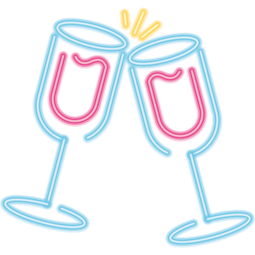 wine cups toasting neon 24097543 PNG