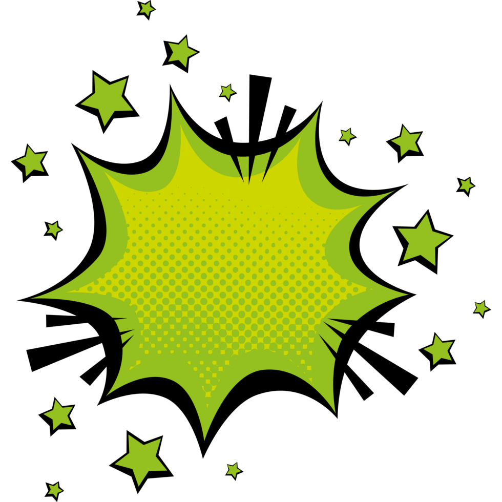green splash pop art style png