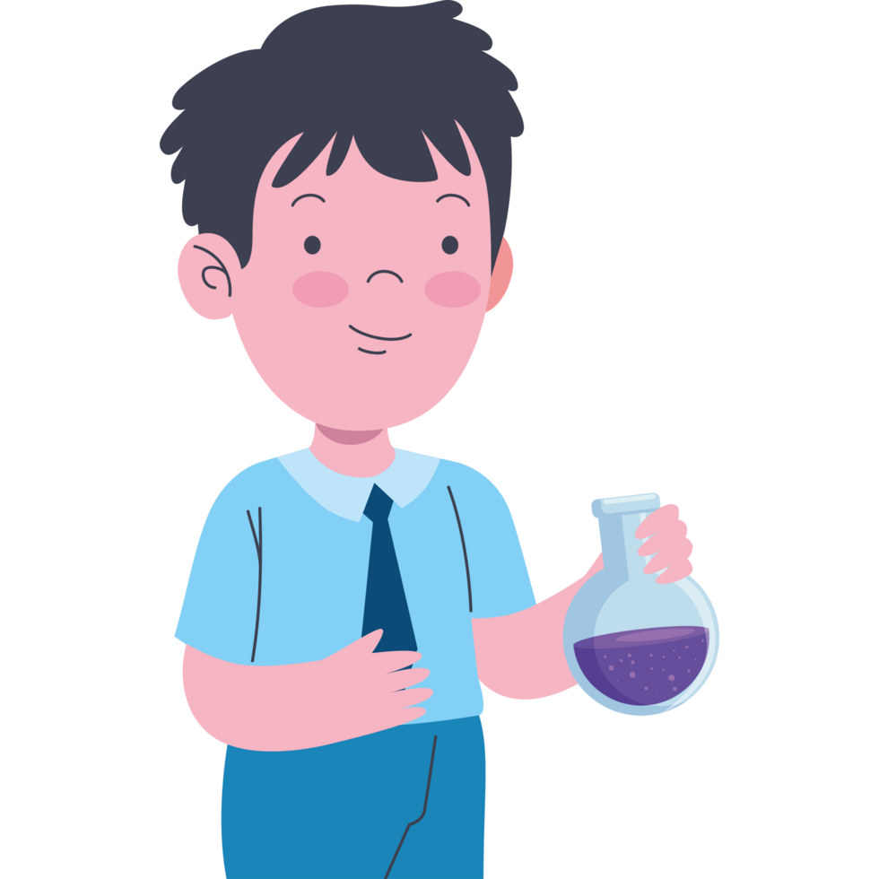 little schoolboy with tube test png