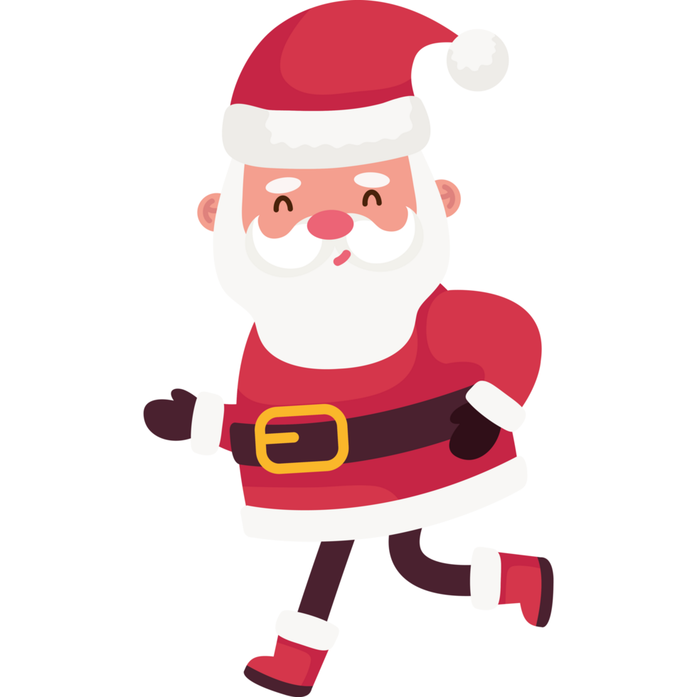 santa claus running png