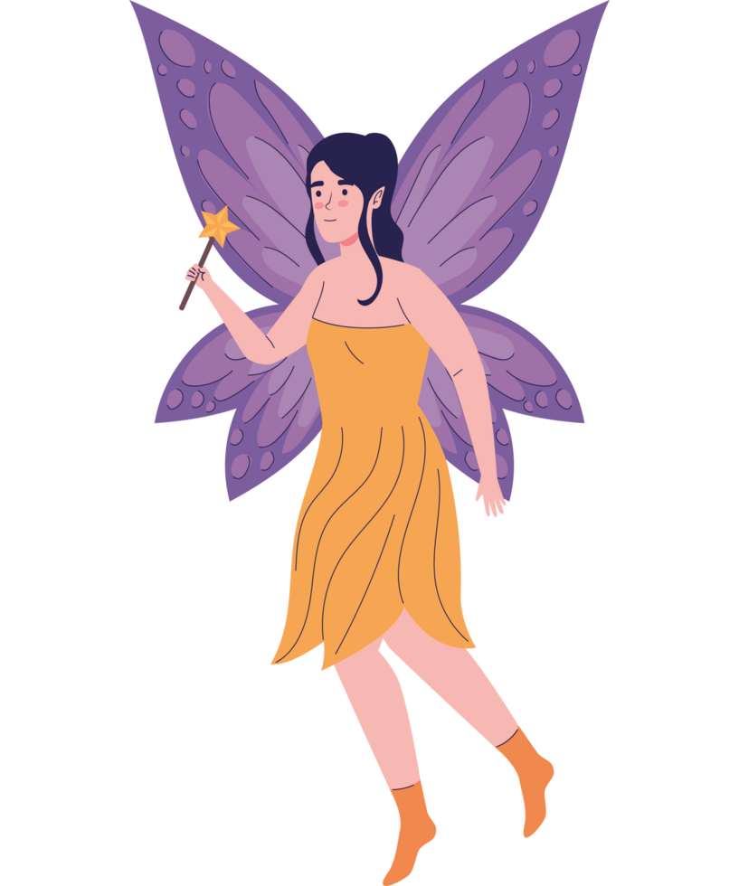 cute fairy with wand png