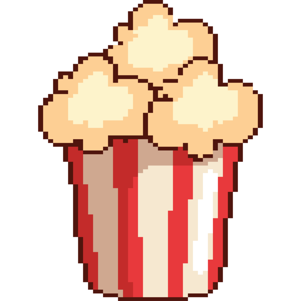 pop corn food pixelated png