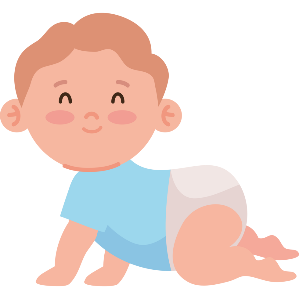cute little baby crawling png