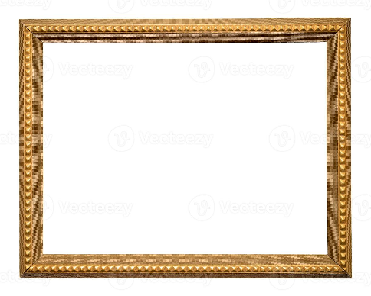 vintage horizontal golden wooden picture frame photo