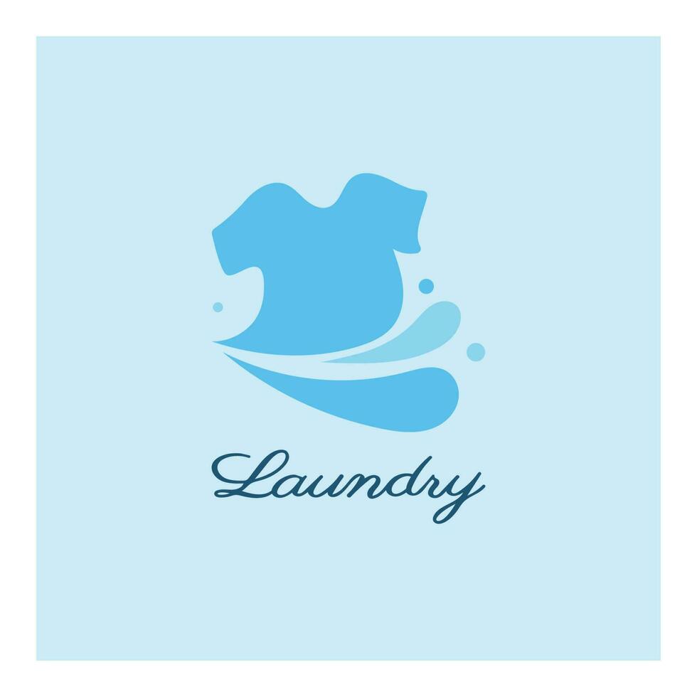 simple creative laundry logo, with the concept of a clothes or clothes washing machine, foam. water drops, logo for washing, clothes deodorizer, badge, company vector