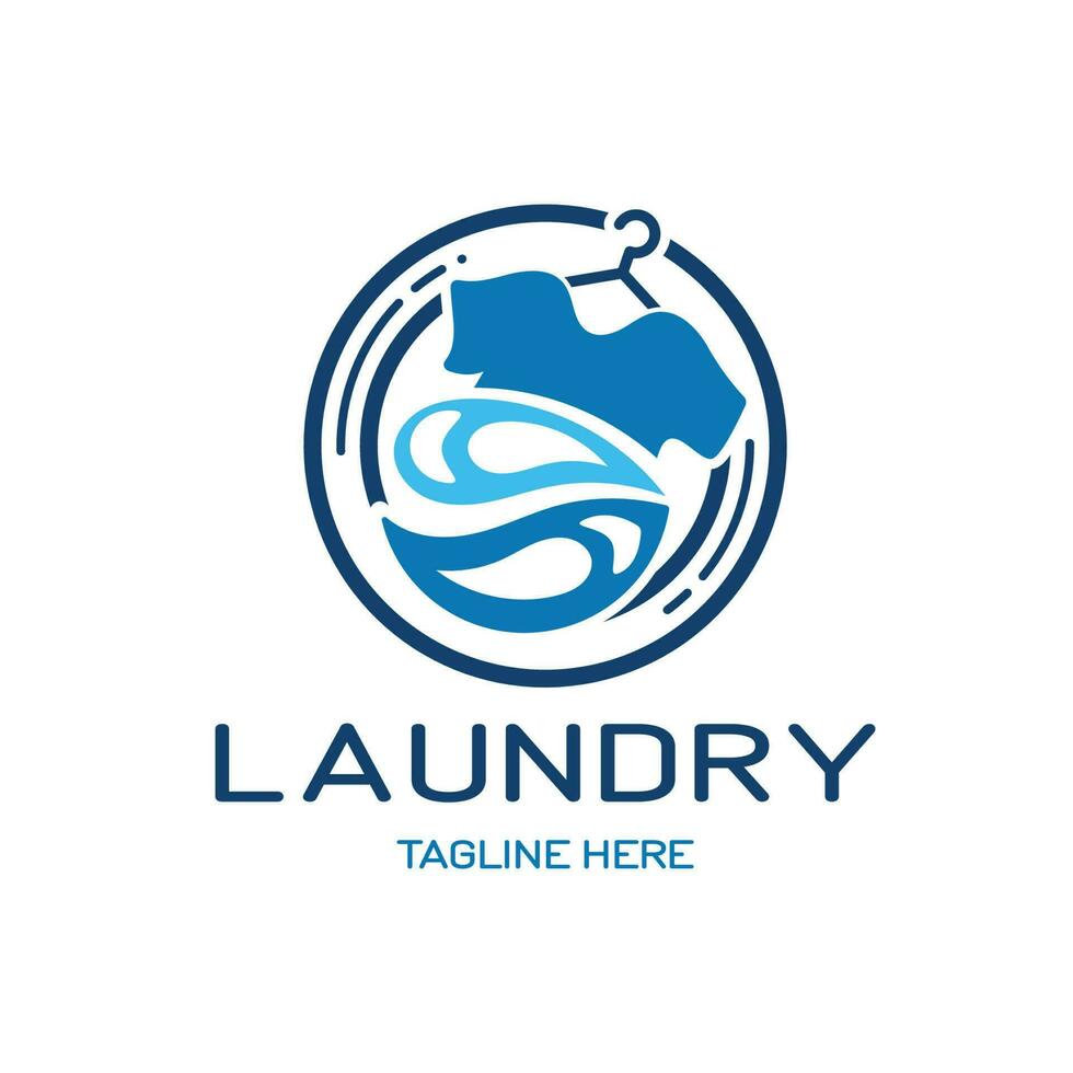 sencillo creativo lavandería logo, con el concepto de un ropa o ropa Lavado máquina, espuma. agua gotas, logo para Lavado, ropa desodorizante, insignia, empresa vector