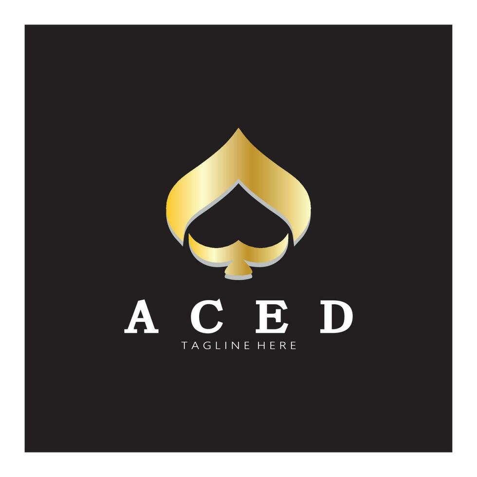 ace logo design for casino poker app games vector