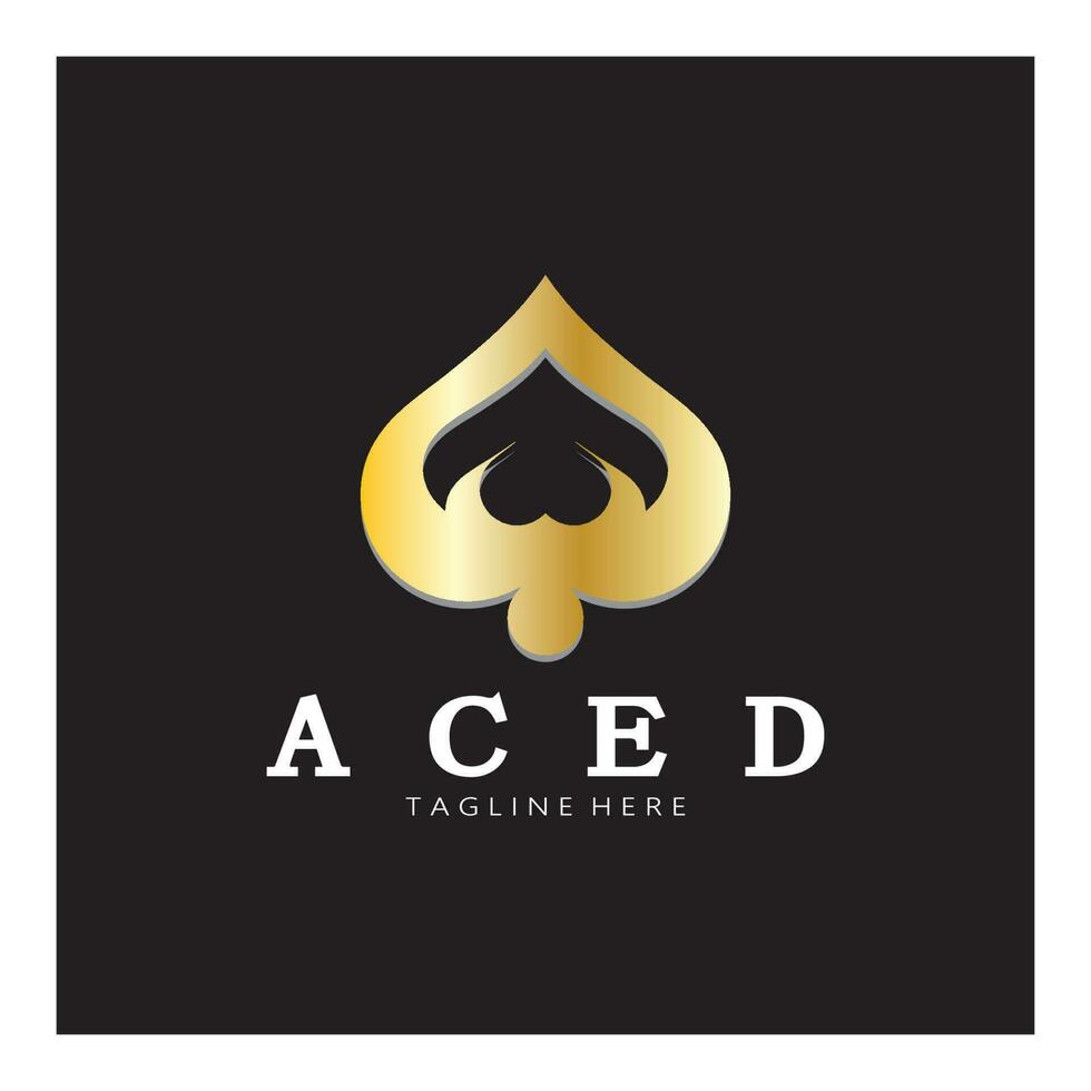 ace logo design for casino poker app games vector