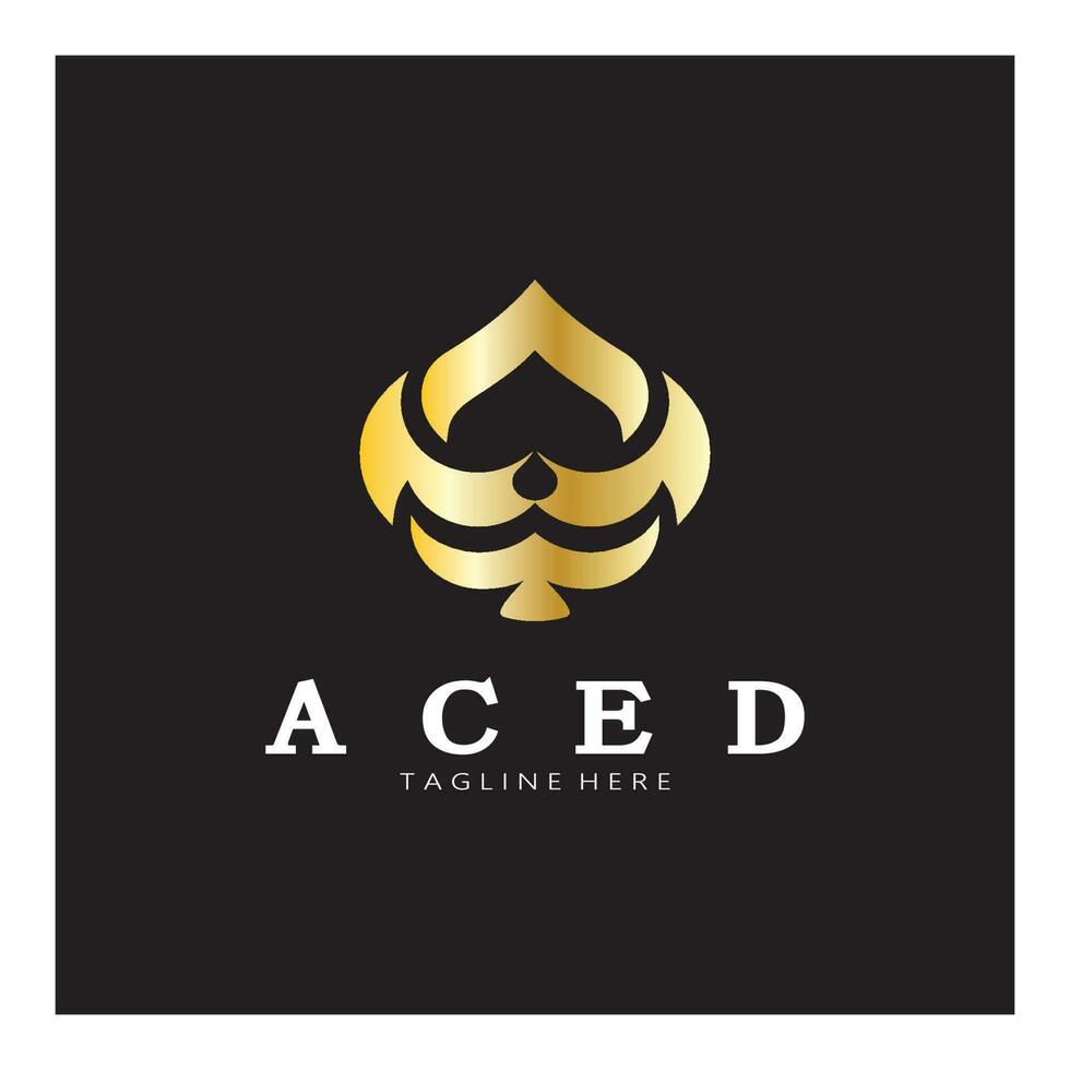 ace logo design for casino poker app games vector