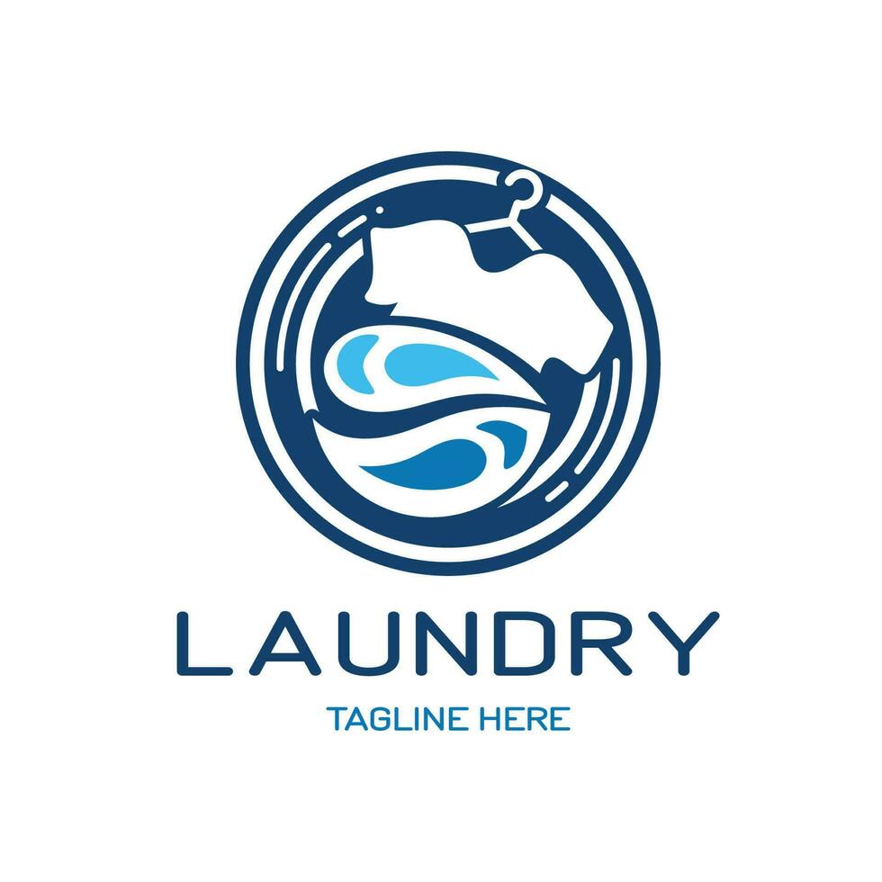 sencillo creativo lavandería logo, con el concepto de un ropa o ropa Lavado máquina, espuma. agua gotas, logo para Lavado, ropa desodorizante, insignia, empresa vector