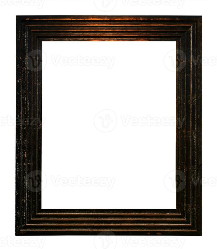 vertical copper wide picture frame isolated photo