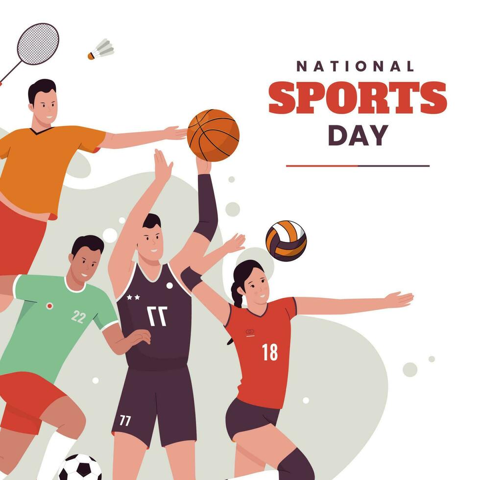 National sports day concept vector