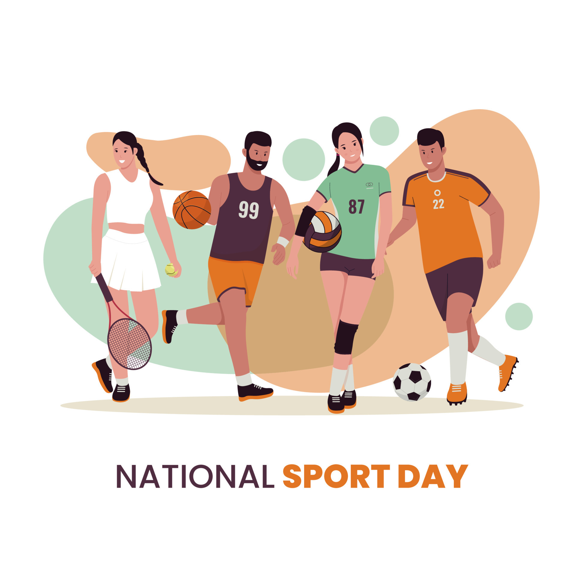 National sports day concept 24097900 Vector Art at Vecteezy