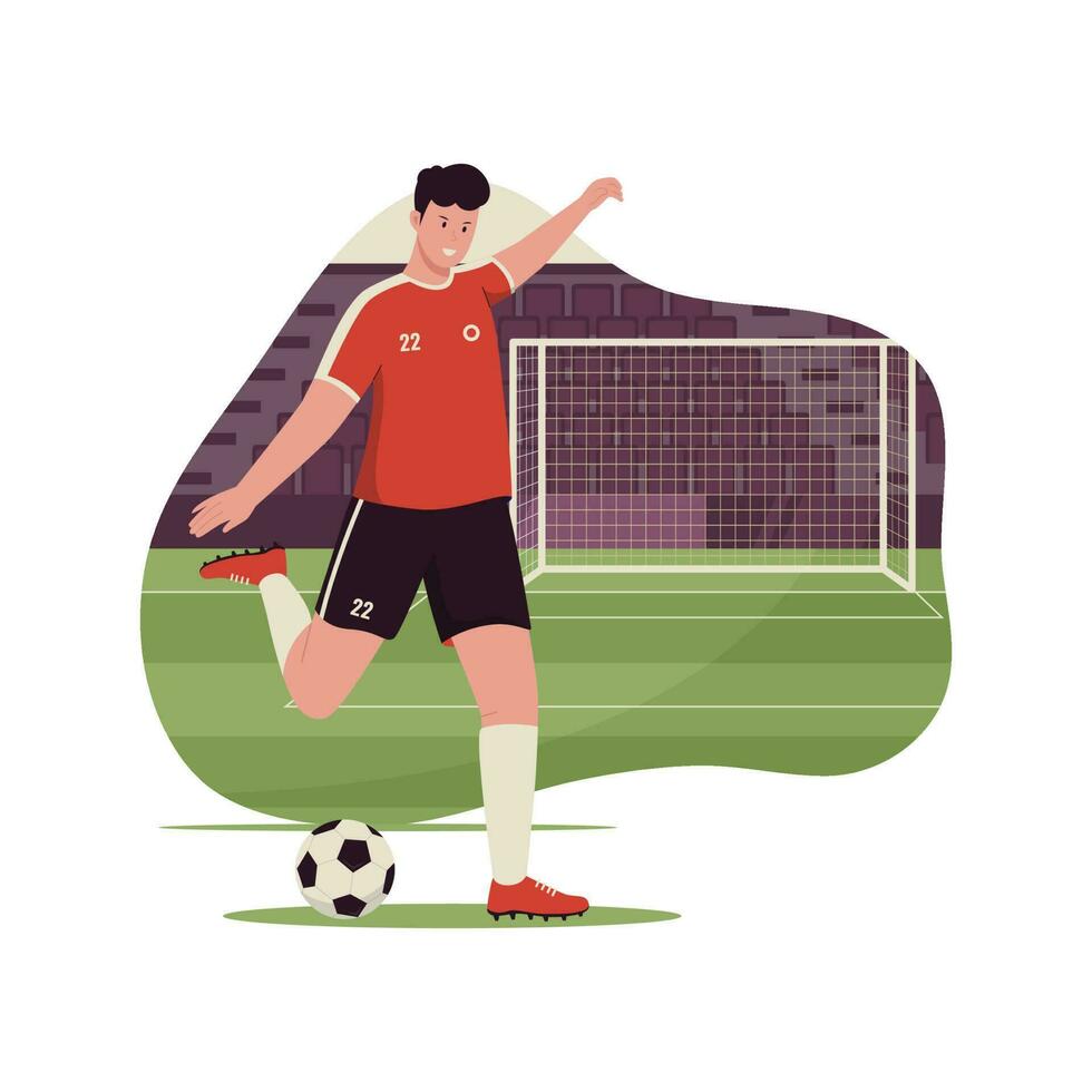 Soccer player vector illustrations