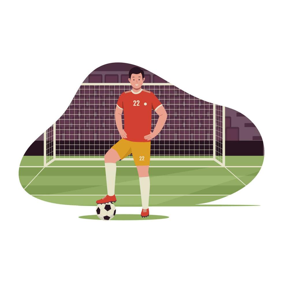 Soccer player vector illustrations