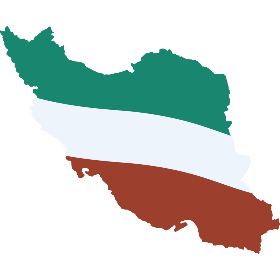 iranian flag in map png