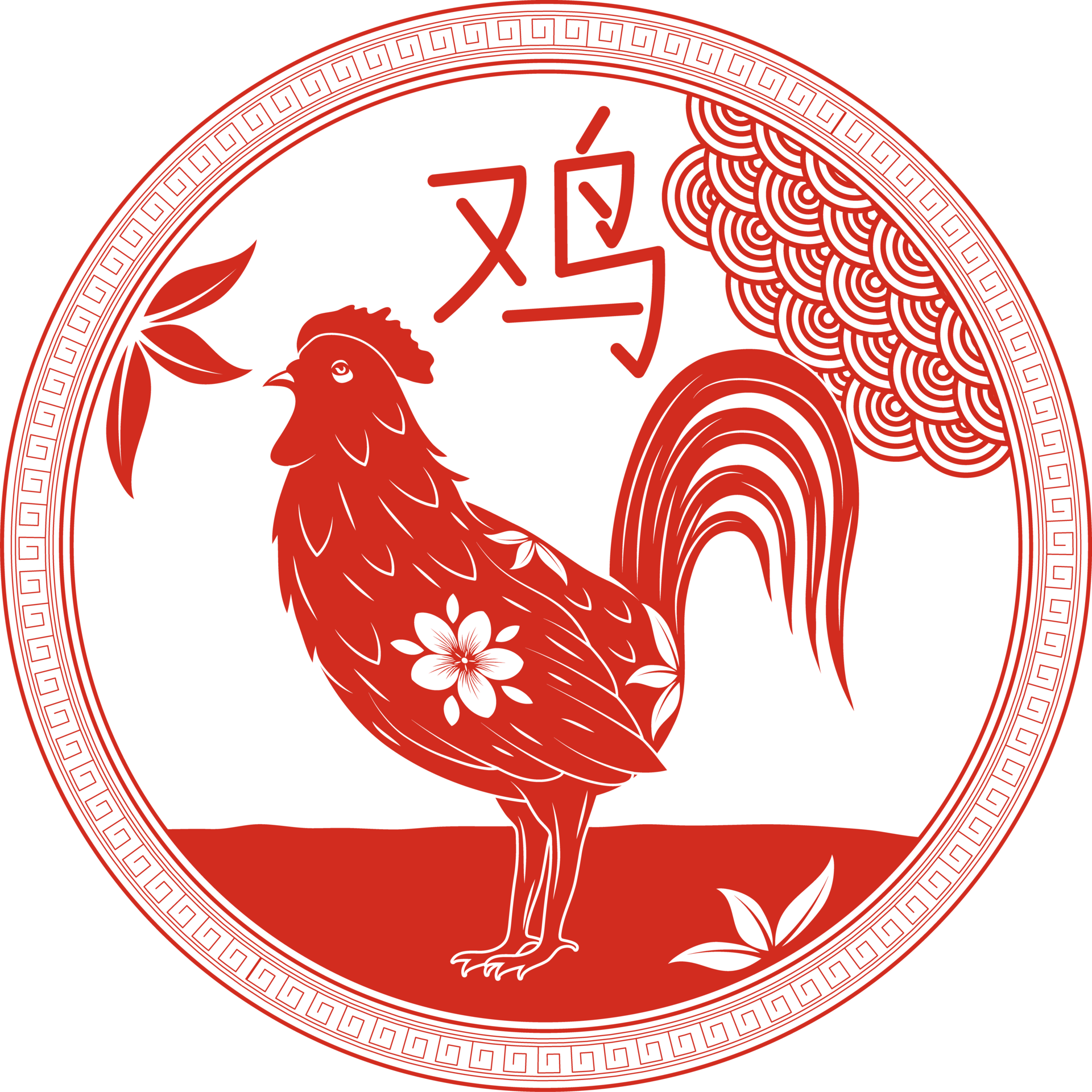 rooster chinese zodiac emblem 24098041 PNG