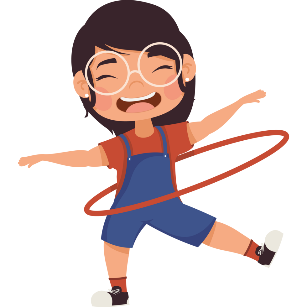 little girl playing with hula hula png