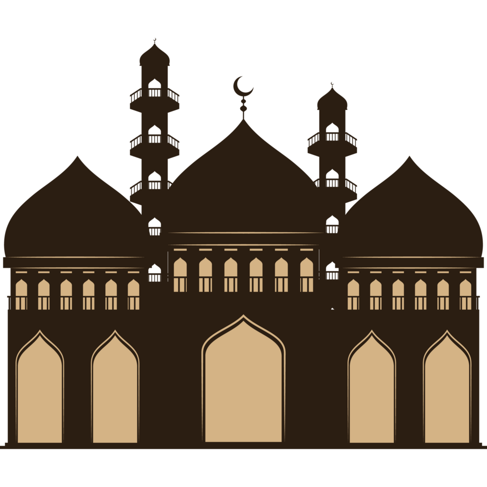 Silhouettenfassade der muslimischen Moschee png