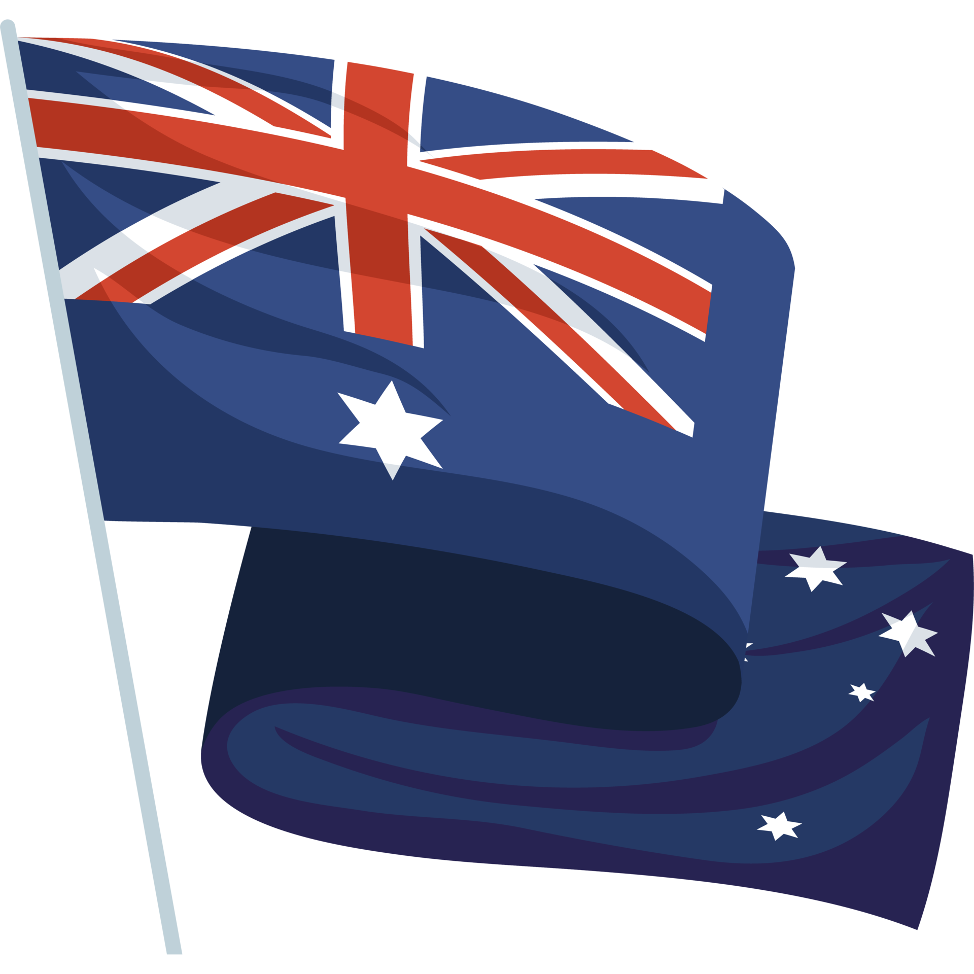 australian flag in pole 24098215 PNG