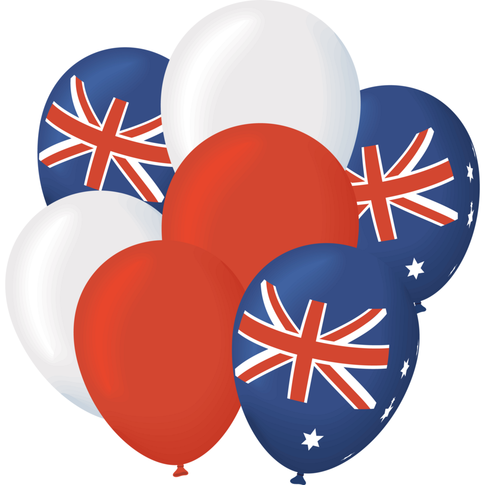 australian flag in balloons helium png