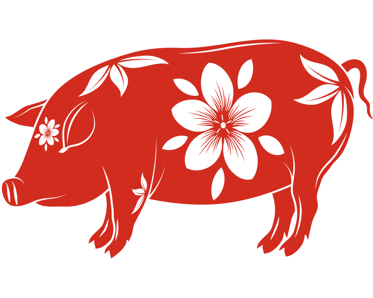 animal do zodíaco chinês porco png