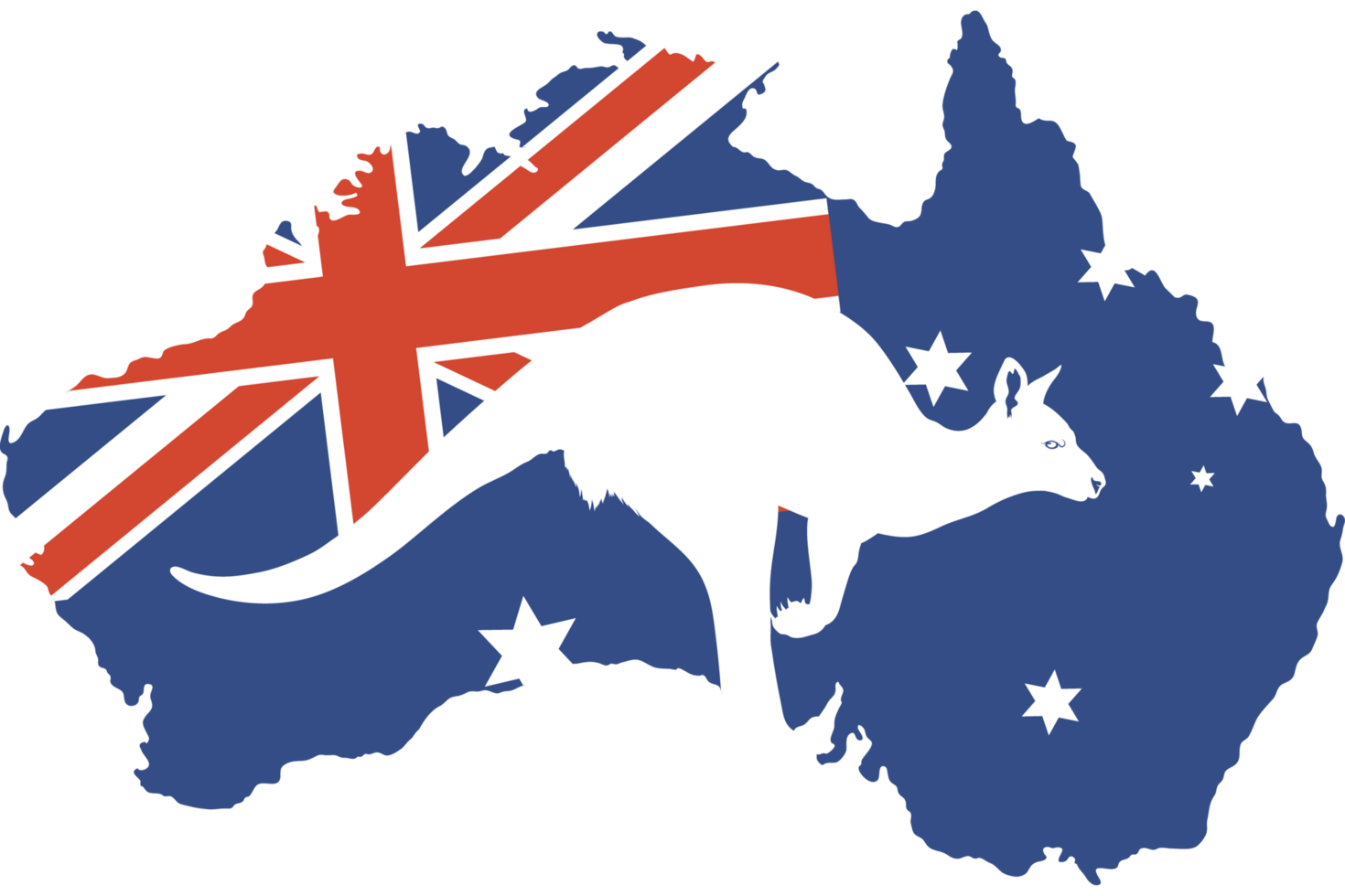 australian flag in map png