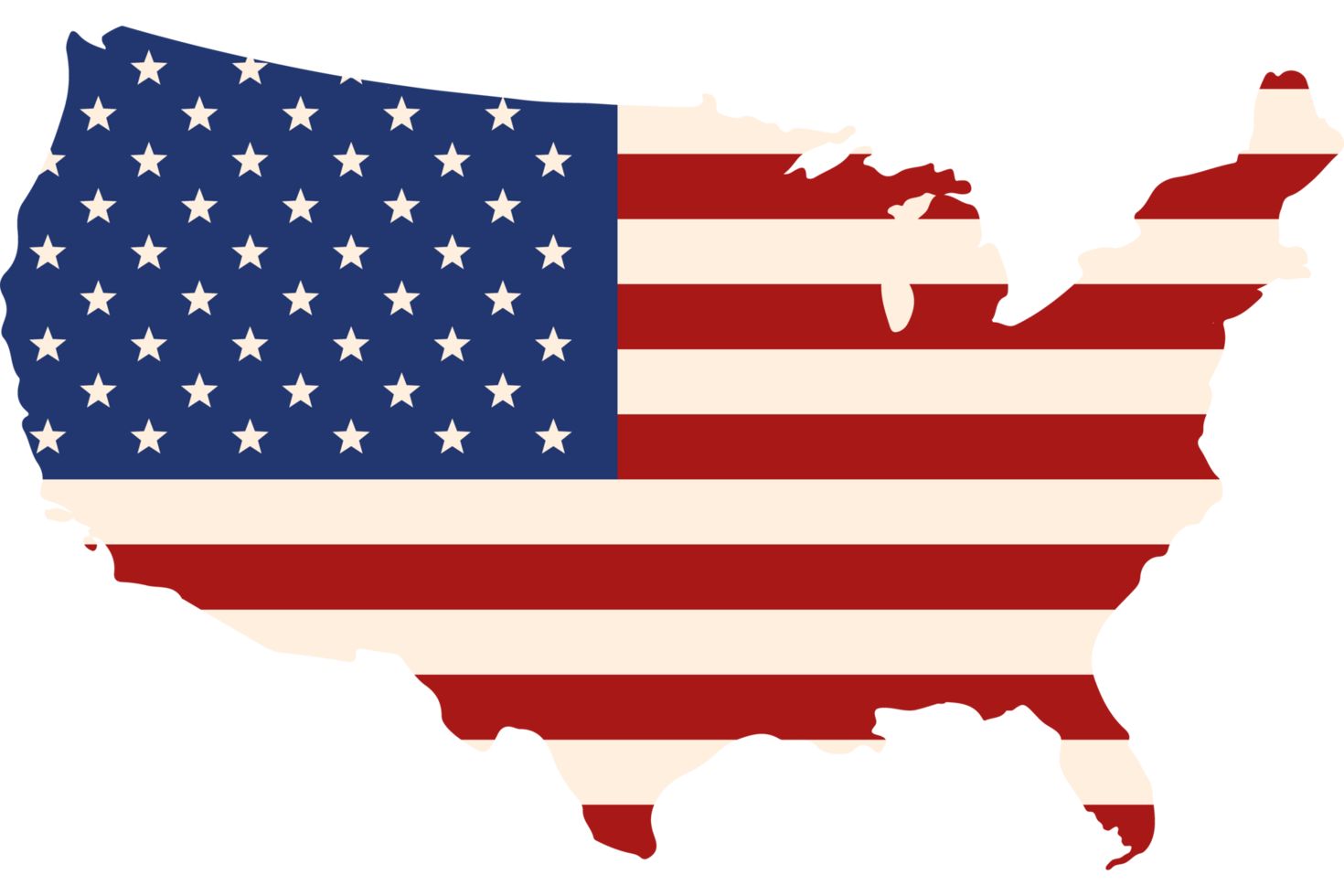 usa flag in map png