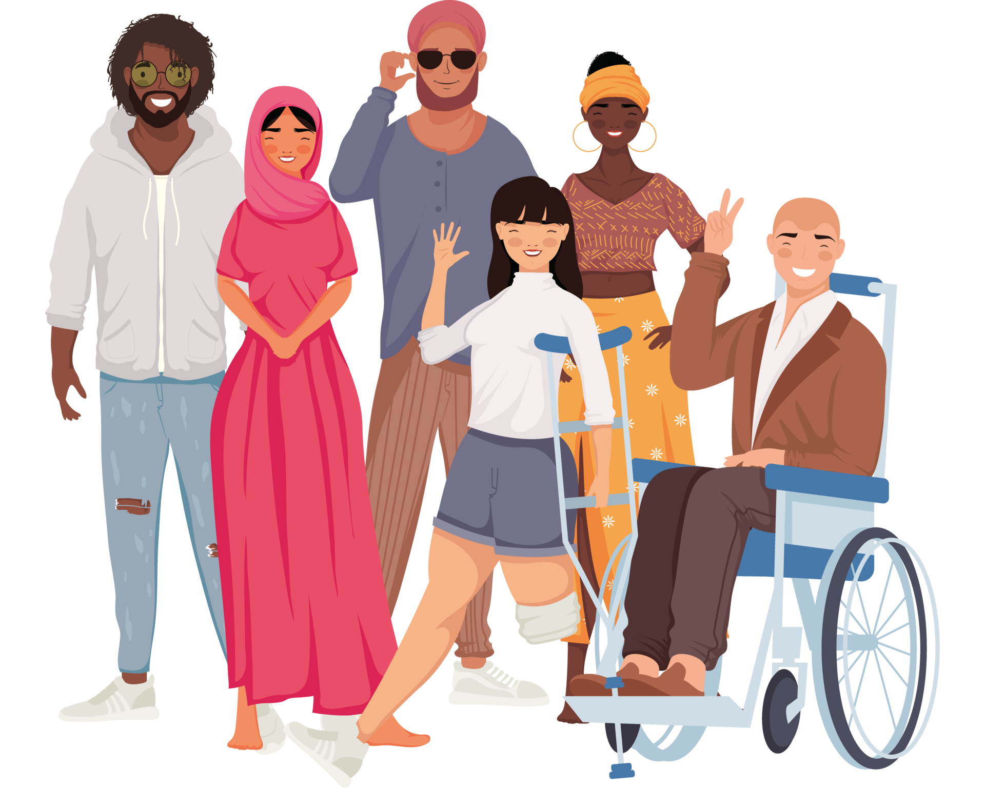 six-diversity-people-characters-24098453-png