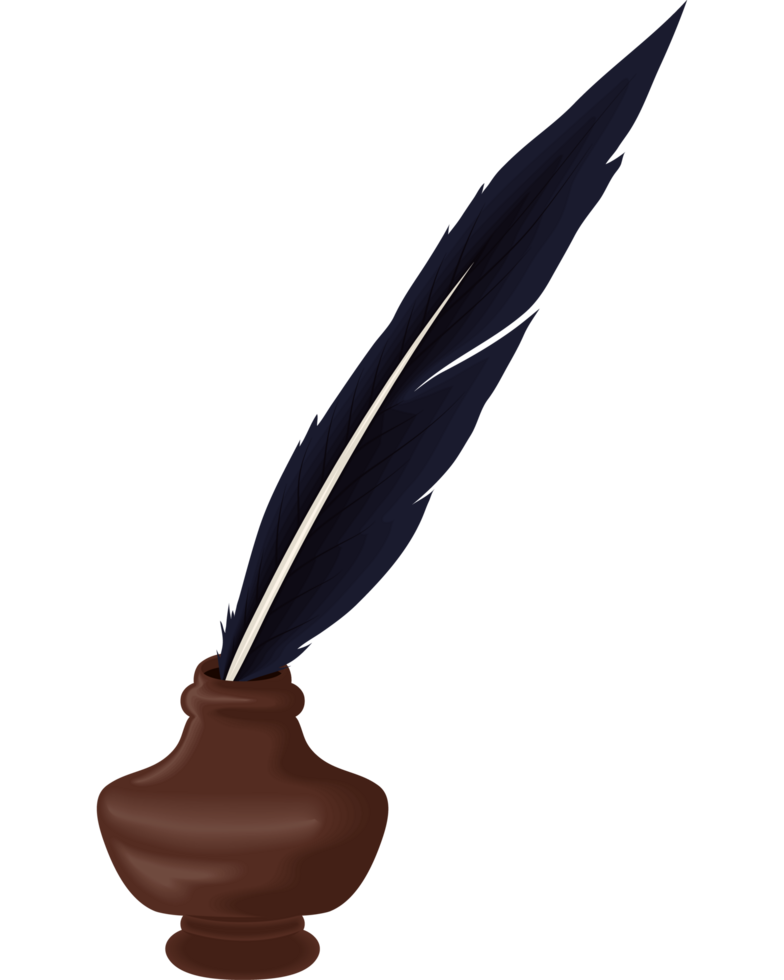 ink bottle and feather png