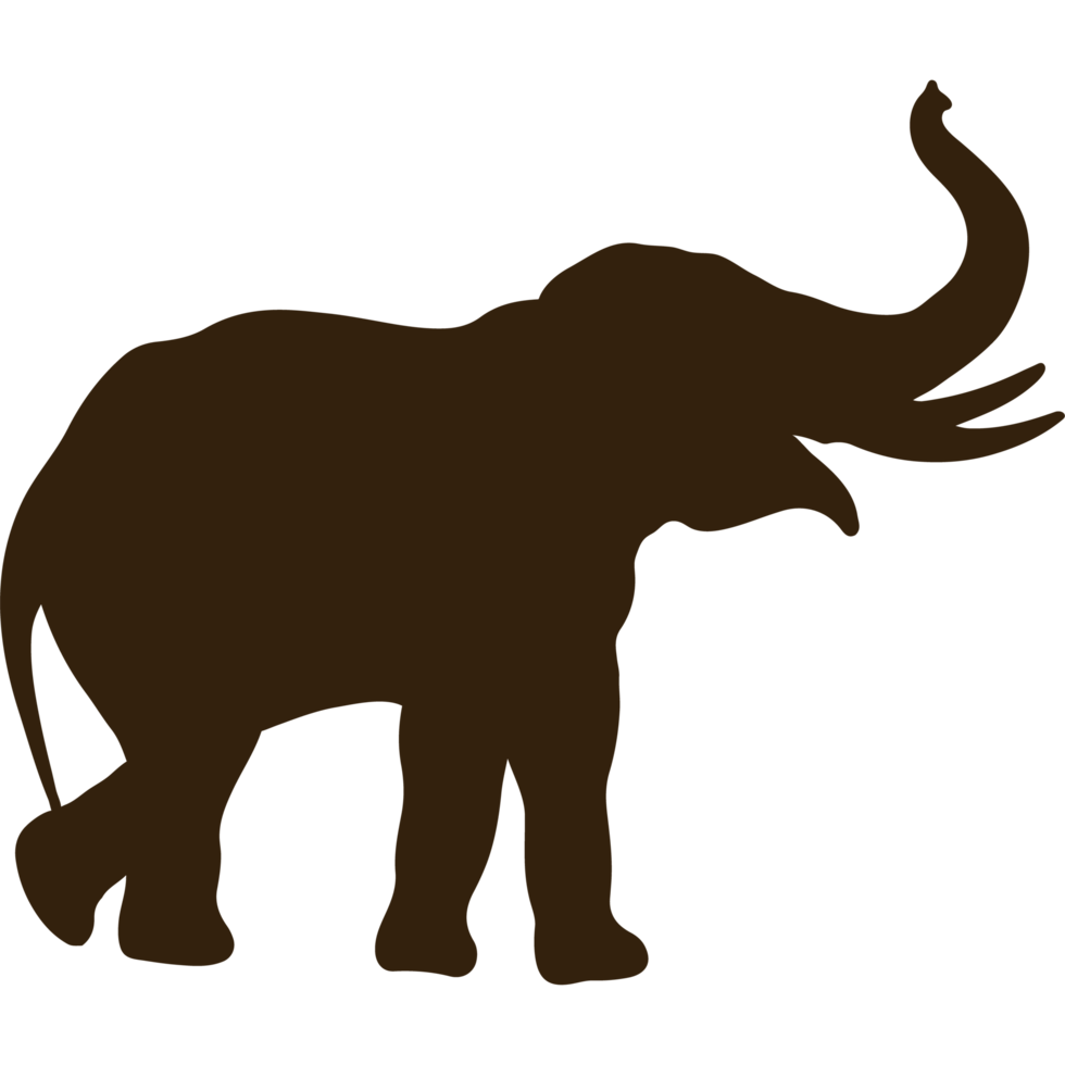 elefant vild djur- silhuett png