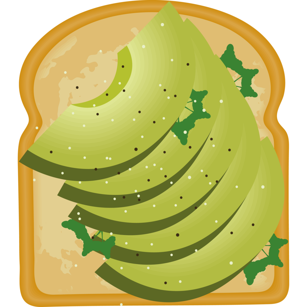 toast bread and avocados png