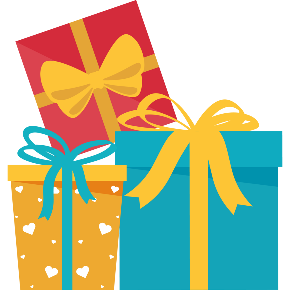 set of gifts boxes png