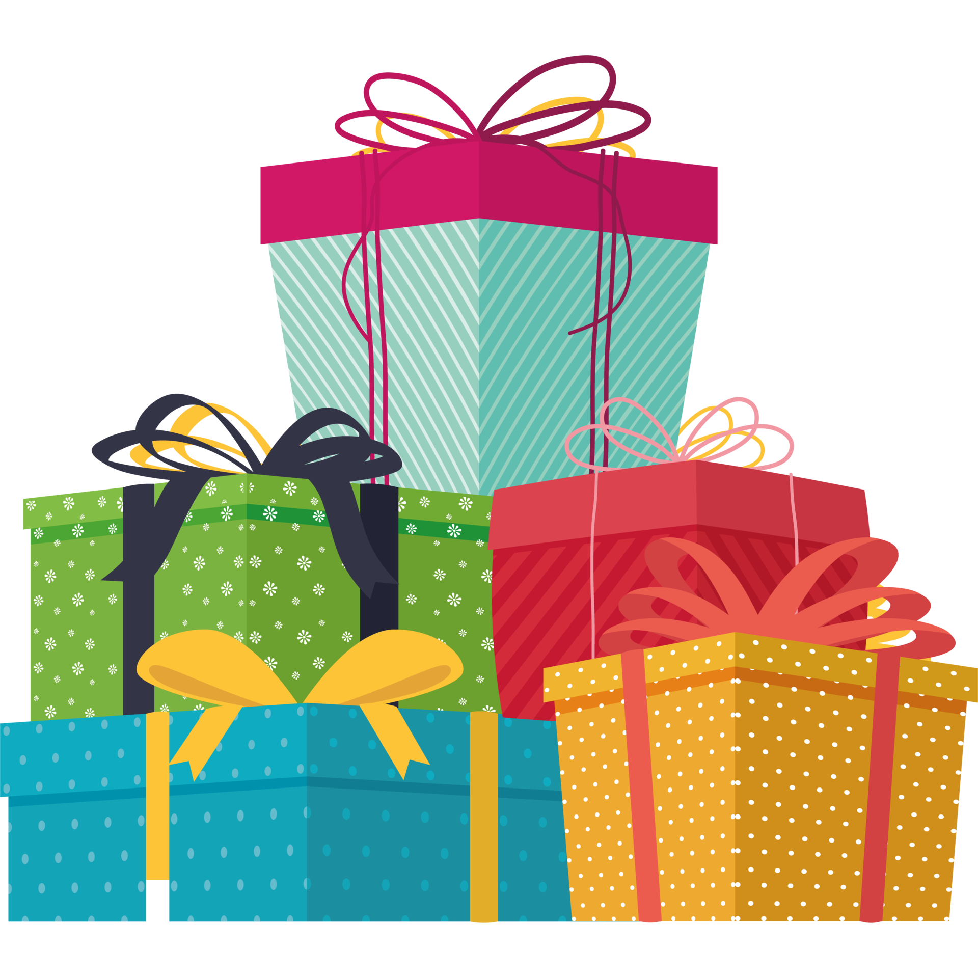 pile of five gifts 24098556 PNG