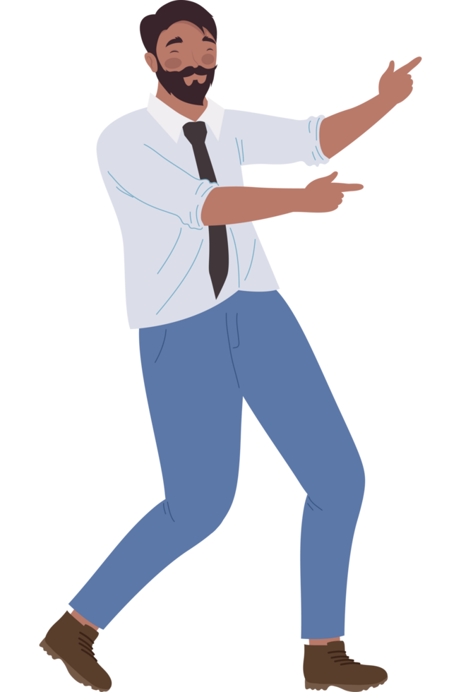 bearded elegant businessman celebrating png