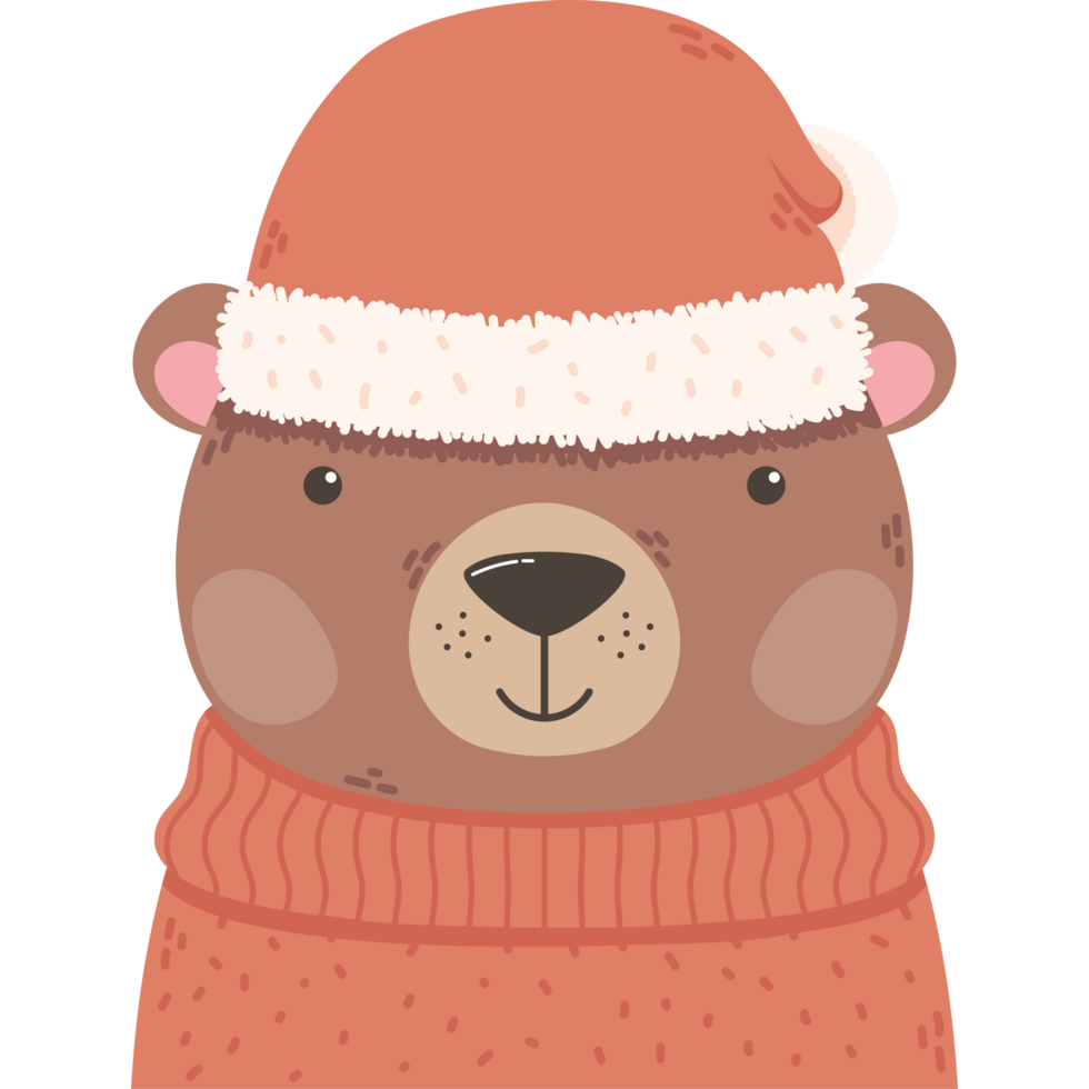 urso fofo animal de inverno png