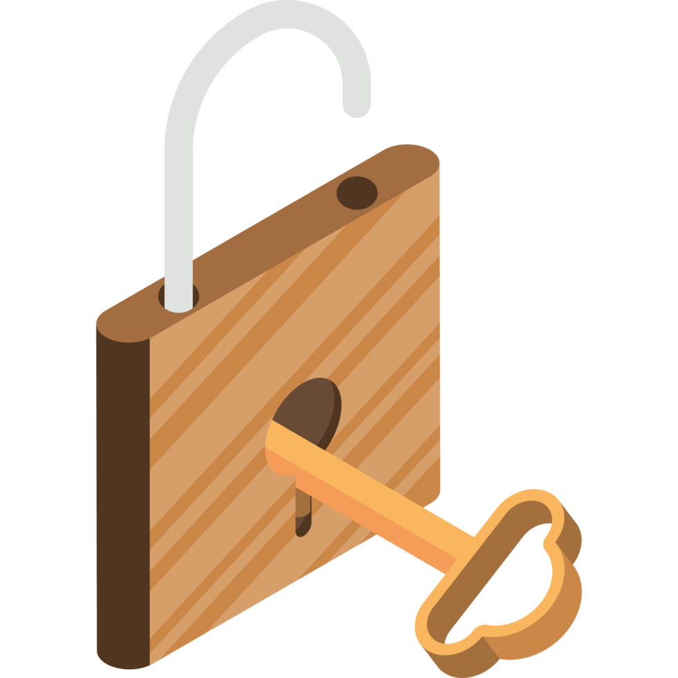 safe padlock with key png