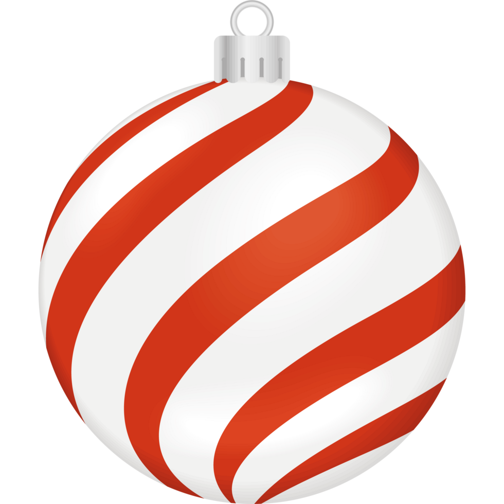 rote und weiße Weihnachtskugel png