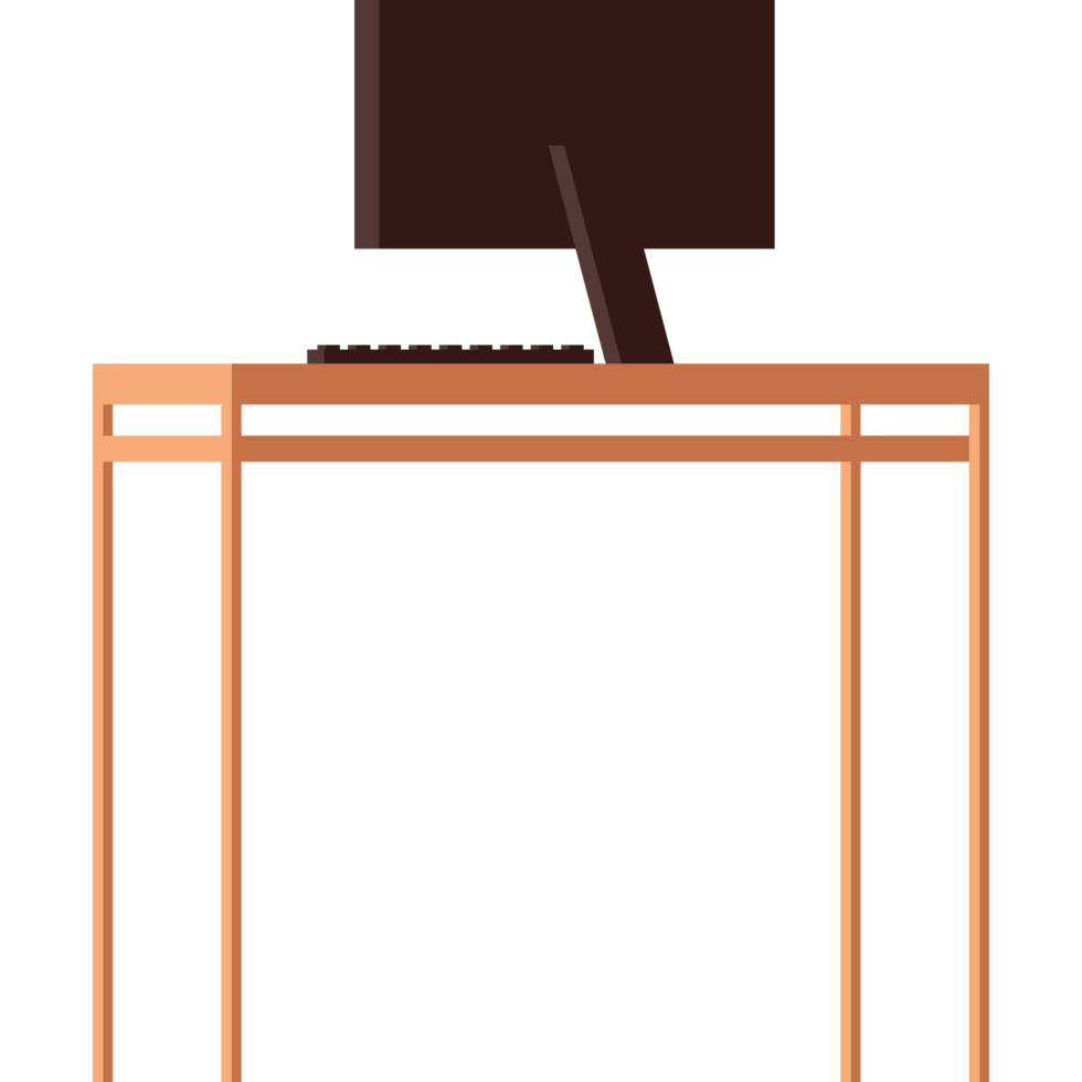 houten bureau in bureaublad png