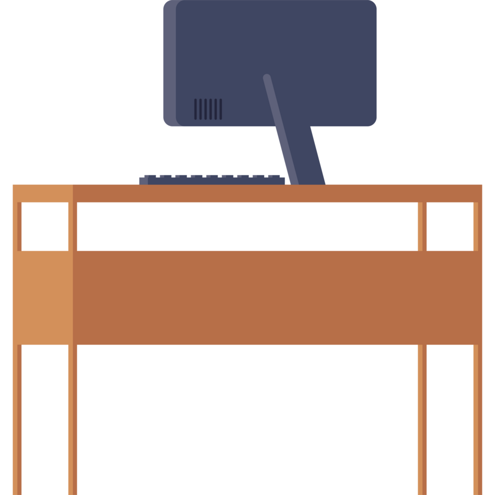 desktop computer in desk png