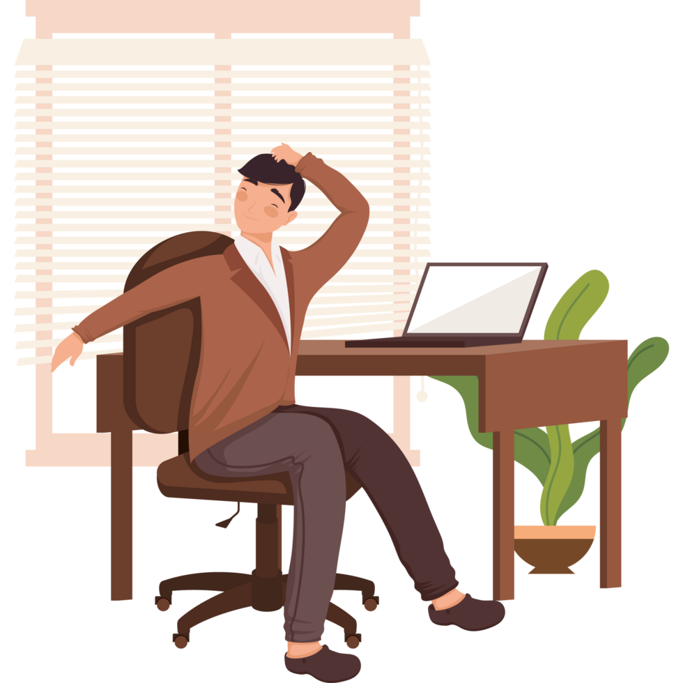 male worker in office png