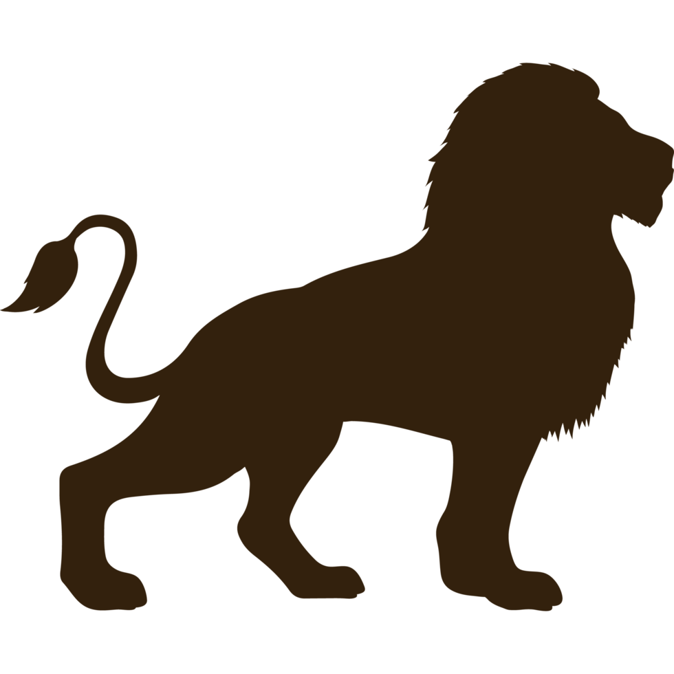 lion wild animal silhouette png