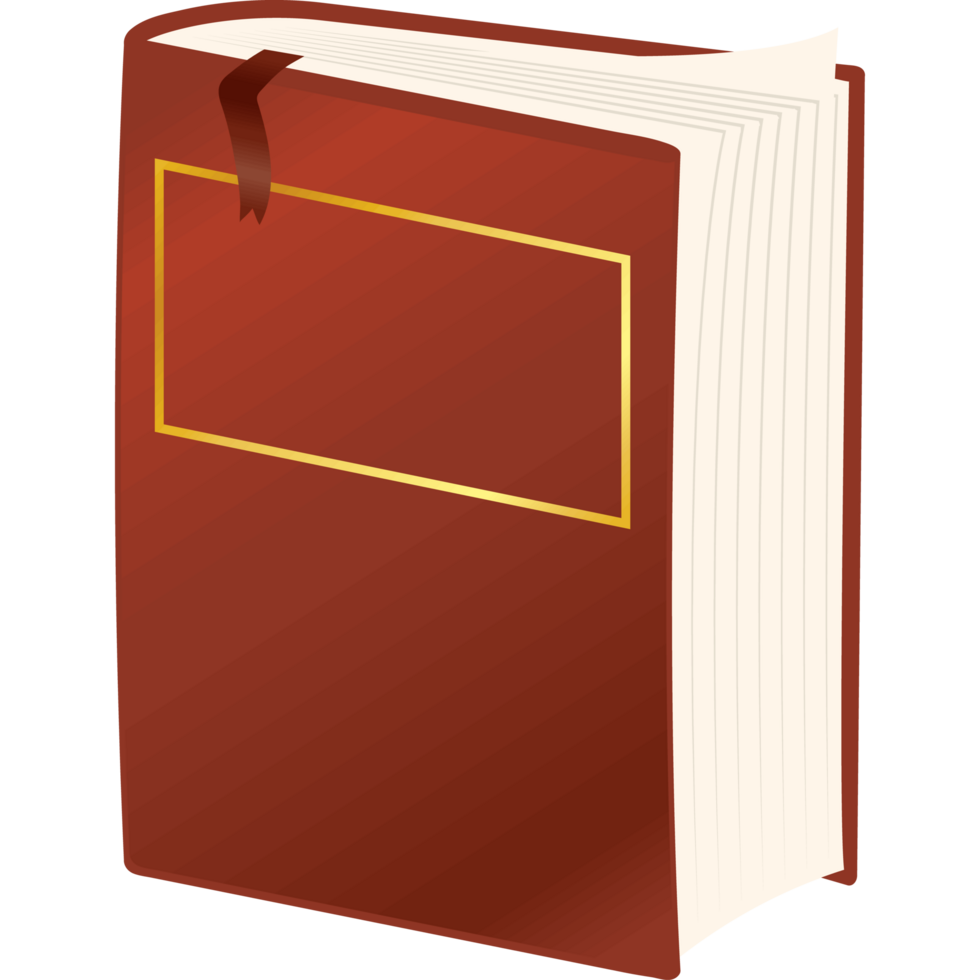 red text book library png