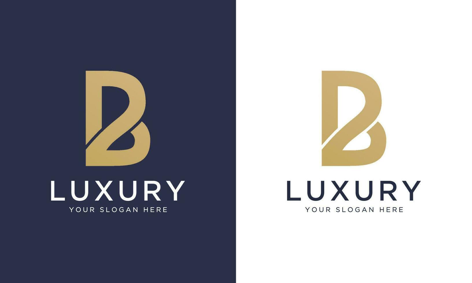 Luxury brand gold logo template modern design vect