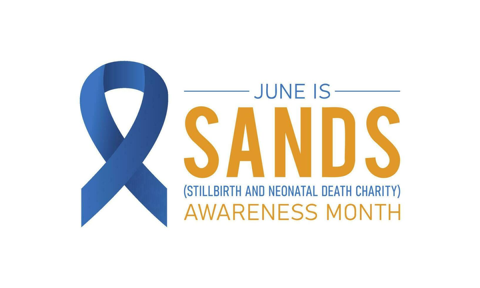 SANDS stillbirth and neonatal death charity awareness month is observed every year in june. June is SANDS awareness month. Vector template for banner, greeting card, poster with background.