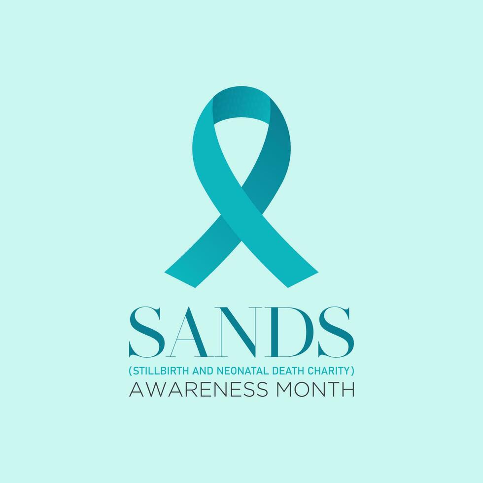 SANDS stillbirth and neonatal death charity awareness month is observed every year in june. June is SANDS awareness month. Vector template for banner, greeting card, poster with background.