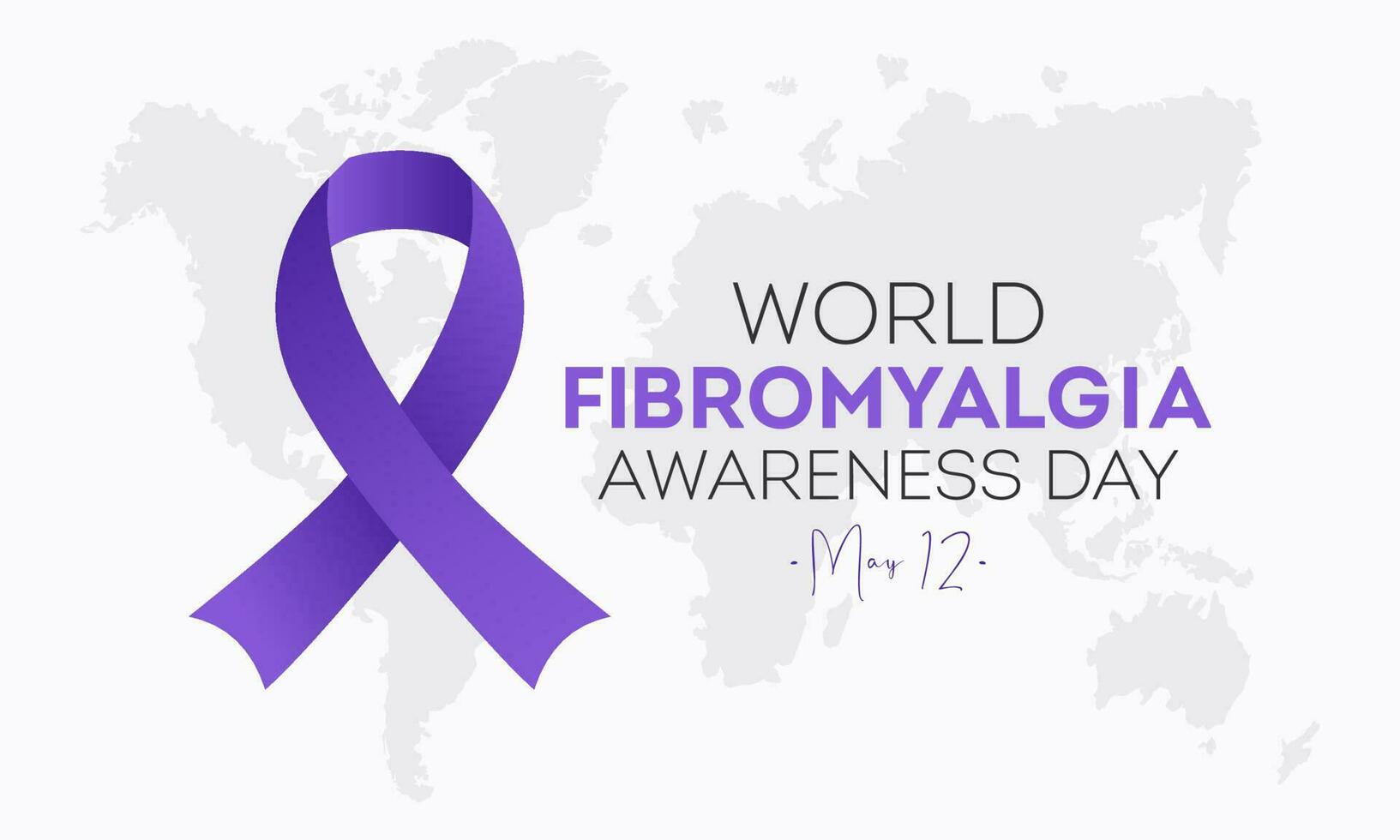 World Fibromyalgia Awareness Day. May 12. Vector illustration on the theme of world fibromyalgia and chronic fatigue syndrome awareness day banner design.