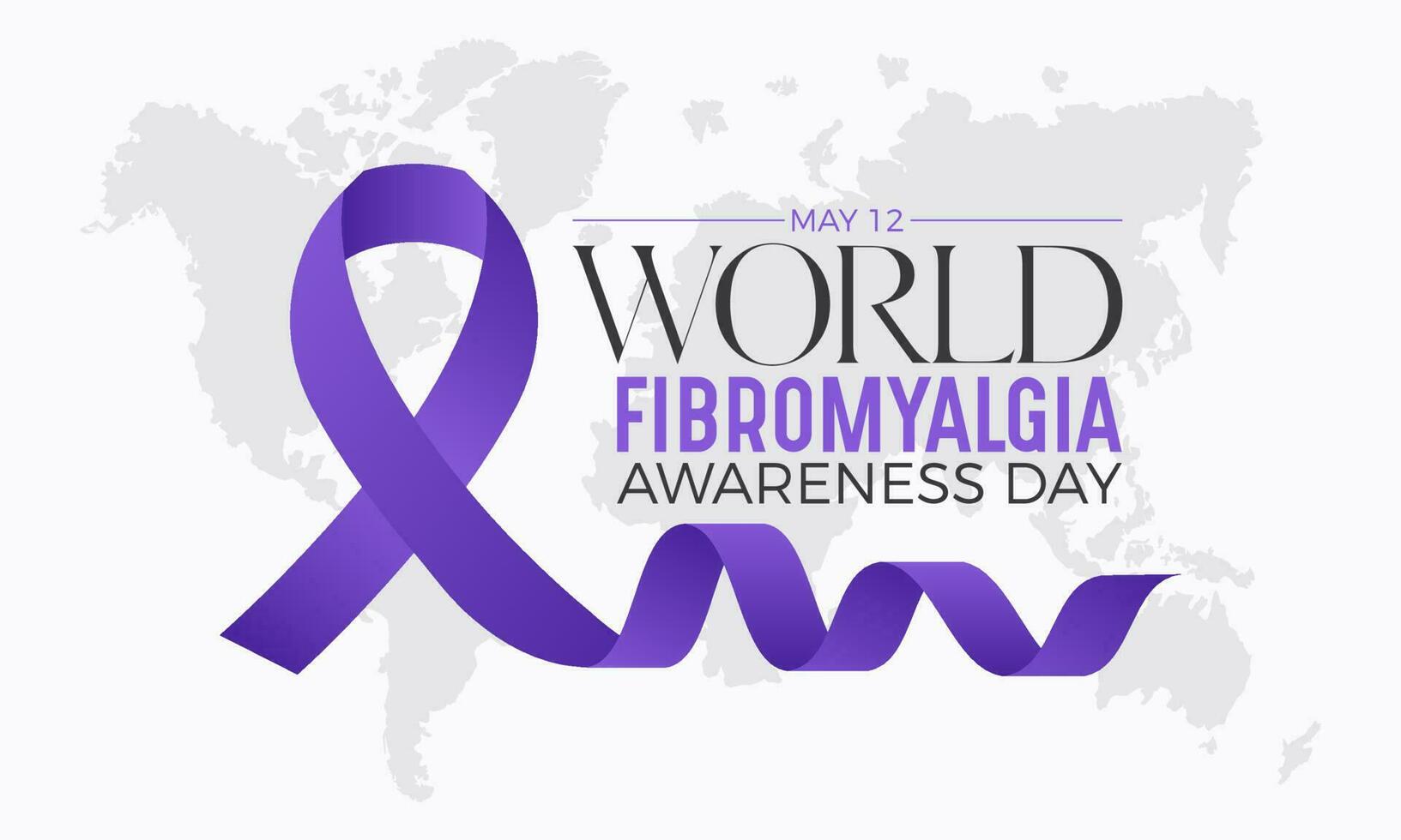 World Fibromyalgia Awareness Day. May 12. Vector illustration on the theme of world fibromyalgia and chronic fatigue syndrome awareness day banner design.