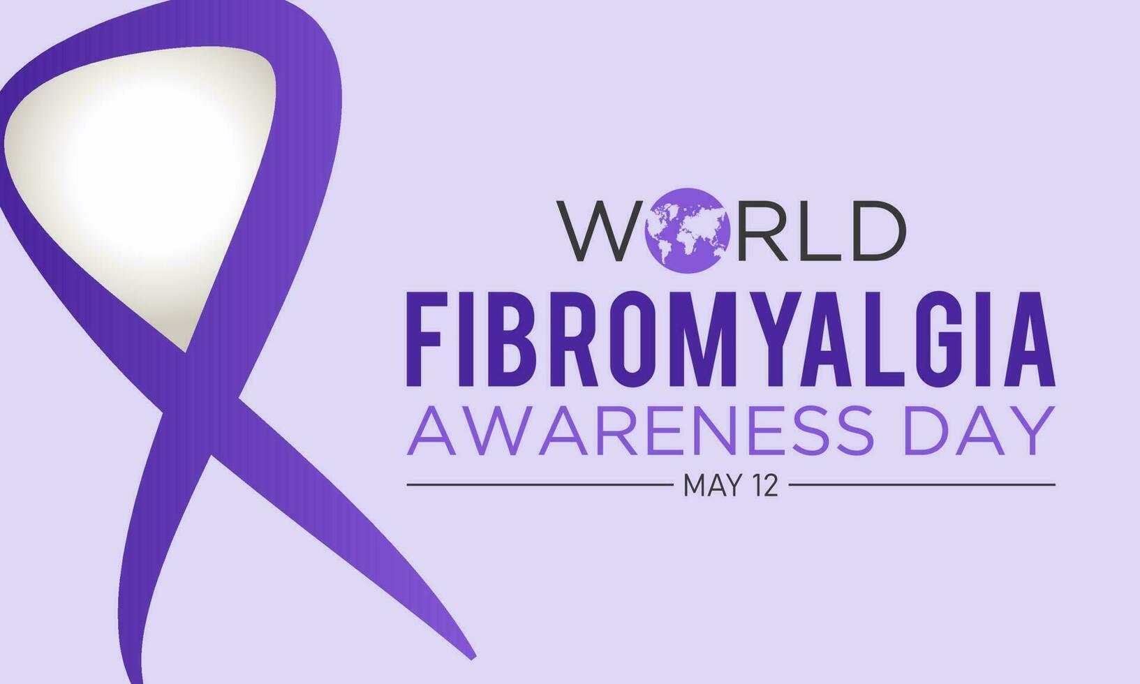 World Fibromyalgia Awareness Day. May 12. Vector illustration on the theme of world fibromyalgia and chronic fatigue syndrome awareness day banner design.